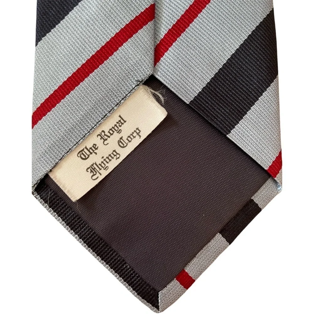Lands’ End The Royal Flying Corp 100% Silk Striped Men's Tie